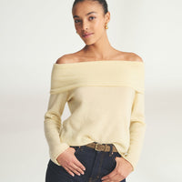 Lightweight Cashmere Off The Shoulder Top