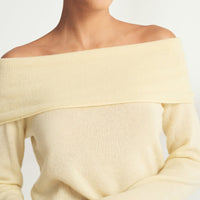 Lightweight Cashmere Off The Shoulder Top