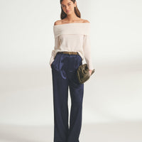 Lightweight Cashmere Off The Shoulder Top