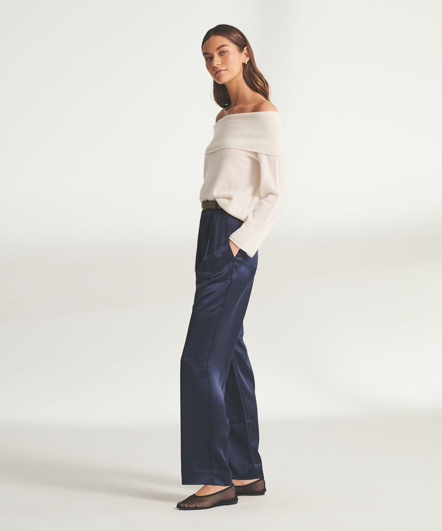 Lightweight Cashmere Off The Shoulder Top