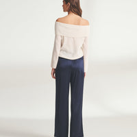Lightweight Cashmere Off The Shoulder Top