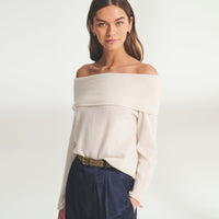Lightweight Cashmere Off The Shoulder Top