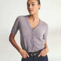 Lightweight Cashmere Short Sleeve Cardigan
