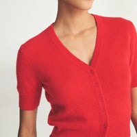 Lightweight Cashmere Short Sleeve Cardigan
