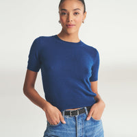 Lightweight Cashmere Short Sleeve Sweater