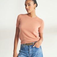 Lightweight Cashmere Short Sleeve Sweater