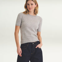Lightweight Cashmere Short Sleeve Sweater