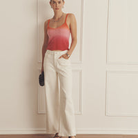 Novelty Cashmere Dip Dye Cable Tank
