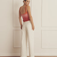 Novelty Cashmere Dip Dye Cable Tank