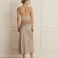 Novelty Cashmere Dip Dye Cable Tank