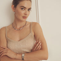 Novelty Cashmere Dip Dye Cable Tank