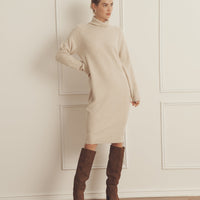 Luxe Cashmere Turtleneck Dress