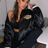 NBA Slam Dunk Lakers Bomber Jacket - Black