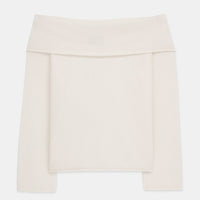Lightweight Cashmere Off The Shoulder Top