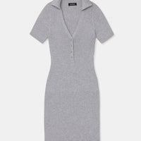 Silk Cashmere Polo Mini Dress