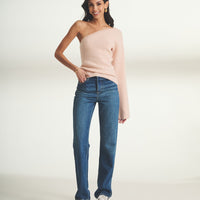 Cashmere Ribbed Asymmetrical Top