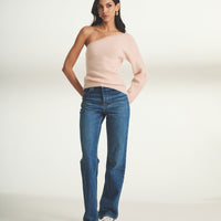 Cashmere Ribbed Asymmetrical Top