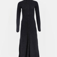 Cashmino Ribbed Button Front Dress