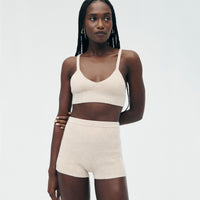 Cashmere Ribbed Seamless Bralette