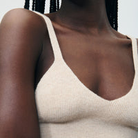 Cashmere Ribbed Seamless Bralette