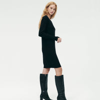 Cashmere Boatneck Mini Sweater Dress