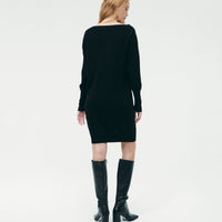 Cashmere Boatneck Mini Sweater Dress