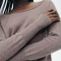 Cashmere Boatneck Mini Sweater Dress