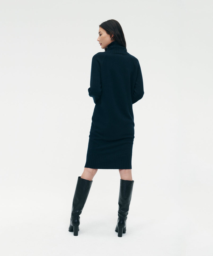 Luxe Cashmere Turtleneck Dress