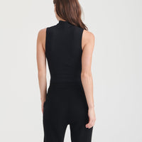 Modal Cashmere Sleeveless Mockneck Bodysuit