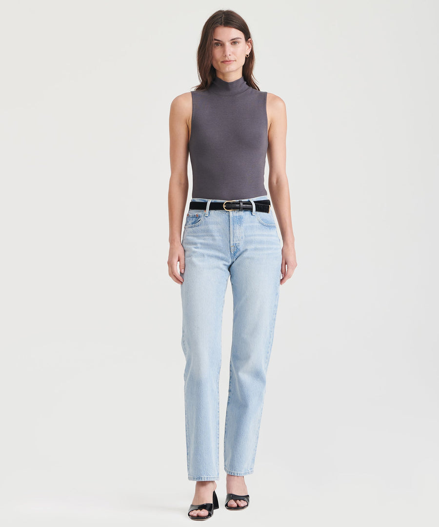 Modal Cashmere Sleeveless Mockneck Bodysuit