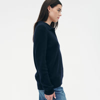 Merino Cashmere Ribbed Polo