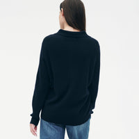 Merino Cashmere Ribbed Polo