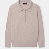Merino Cashmere Ribbed Polo