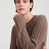 Lightweight Cashmere Ribbed Sweater