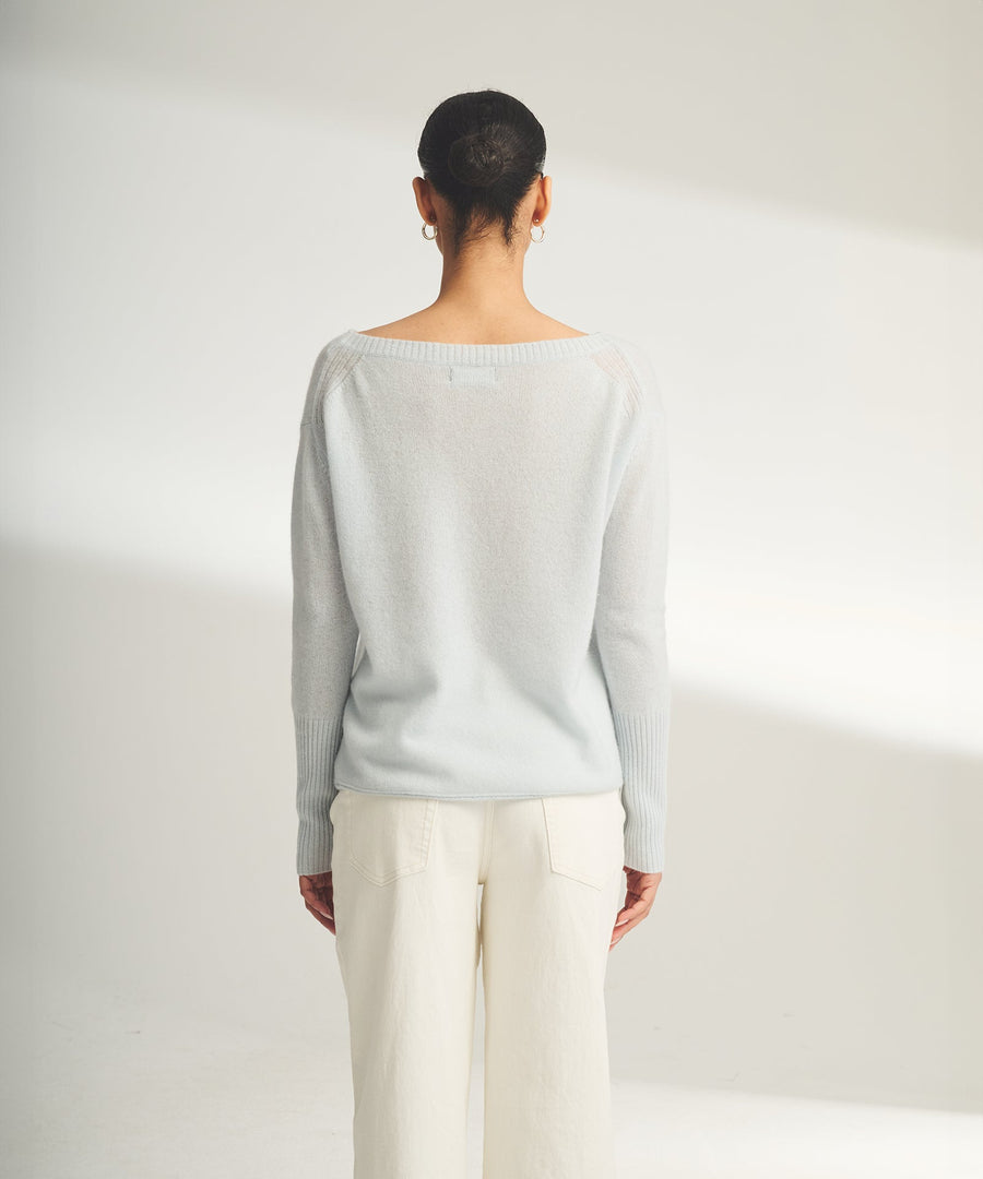 Lightweight Cashmere Boatneck Sweater