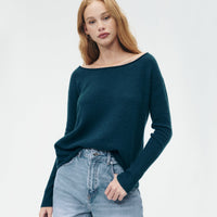 Lightweight Cashmere Boatneck Sweater
