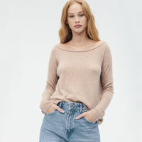 Lightweight Cashmere Boatneck Sweater