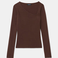 Signature Cashmere Fitted Asymmetrical Sweater