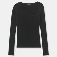 Signature Cashmere Fitted Asymmetrical Sweater