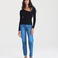 Signature Cashmere Fitted Asymmetrical Sweater