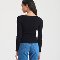 Signature Cashmere Fitted Asymmetrical Sweater