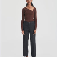 Signature Cashmere Fitted Asymmetrical Sweater