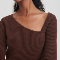Signature Cashmere Fitted Asymmetrical Sweater