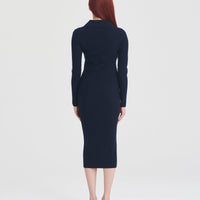 Signature Cashmere Ribbed Cardigan Dress