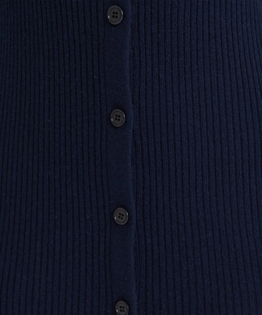 Signature Cashmere Ribbed Cardigan Dress
