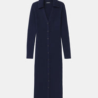 Signature Cashmere Ribbed Cardigan Dress