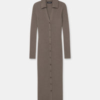 Signature Cashmere Ribbed Cardigan Dress