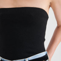 Signature Cashmere Ribbed Tube Top