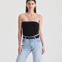 Signature Cashmere Ribbed Tube Top