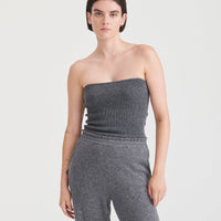 Signature Cashmere Ribbed Tube Top